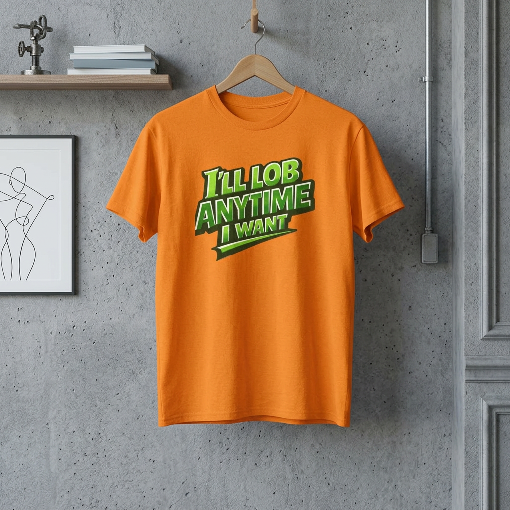 "I'll Lob Any Time I Want" Pickleball T-Shirt -  100% Cotton Two Sided T-Shirt Unisex
