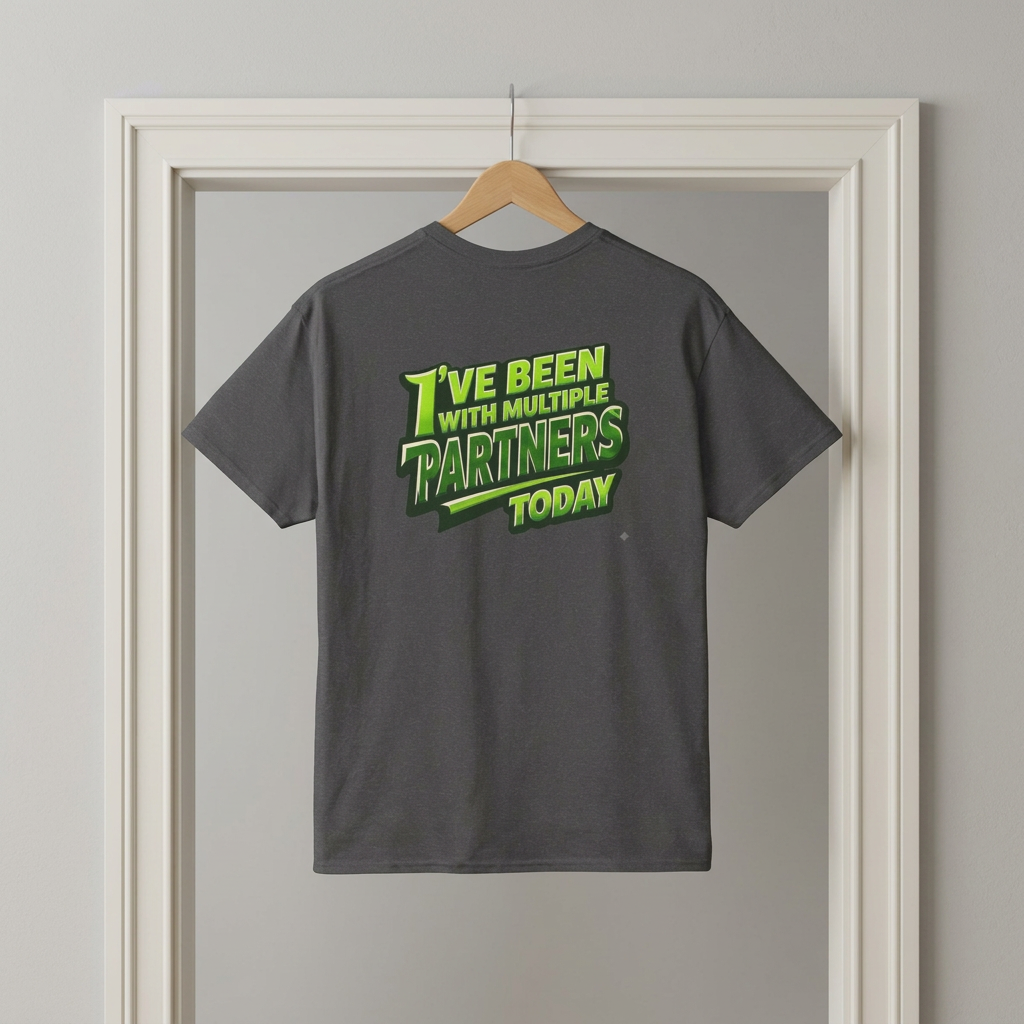 “I’ve Been With Multiple Partners Today” Pickleball T-Shirt — Unisex DryBlend® T-Shirt Two Sided
