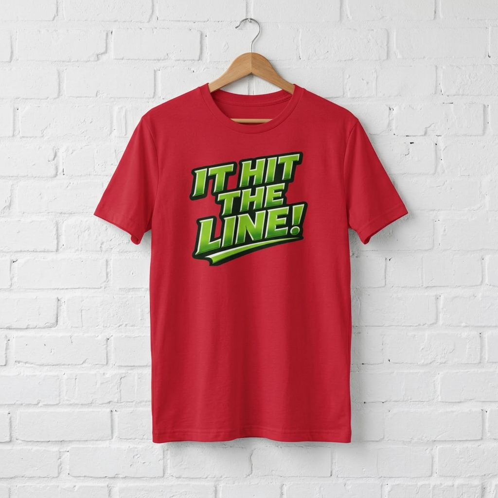 "'It Hit The Line!" Pickleball T-Shirt —Unisex - Performance Two Sided T-shirt