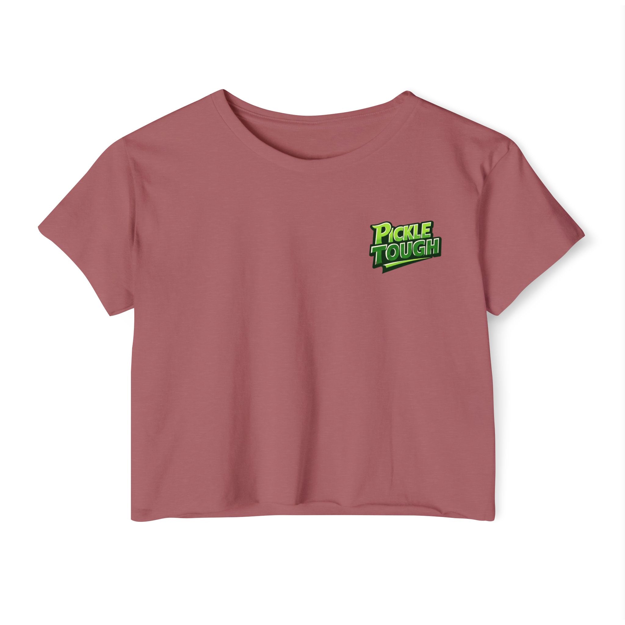 Pickle Tough Logo- Pickleball Crop Top