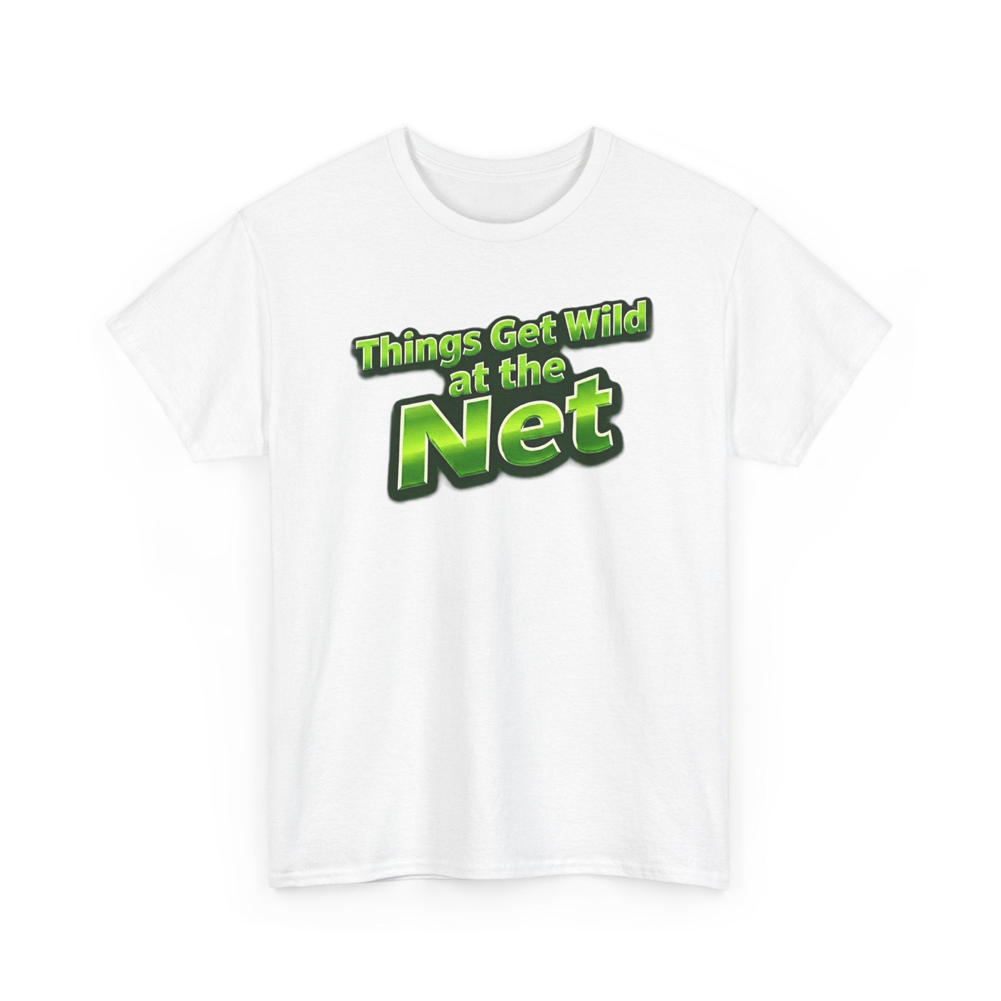 "Things Get Wild at the Net" Pickleball T-Shirt — 100% Cotton T-Shirt Unisex