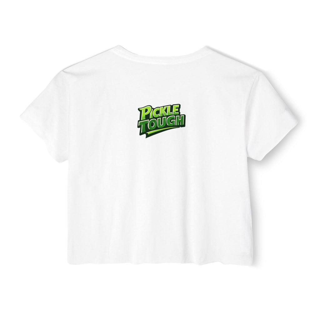 "I Look Good Beating You" Pickleball Two Sided Crop Top