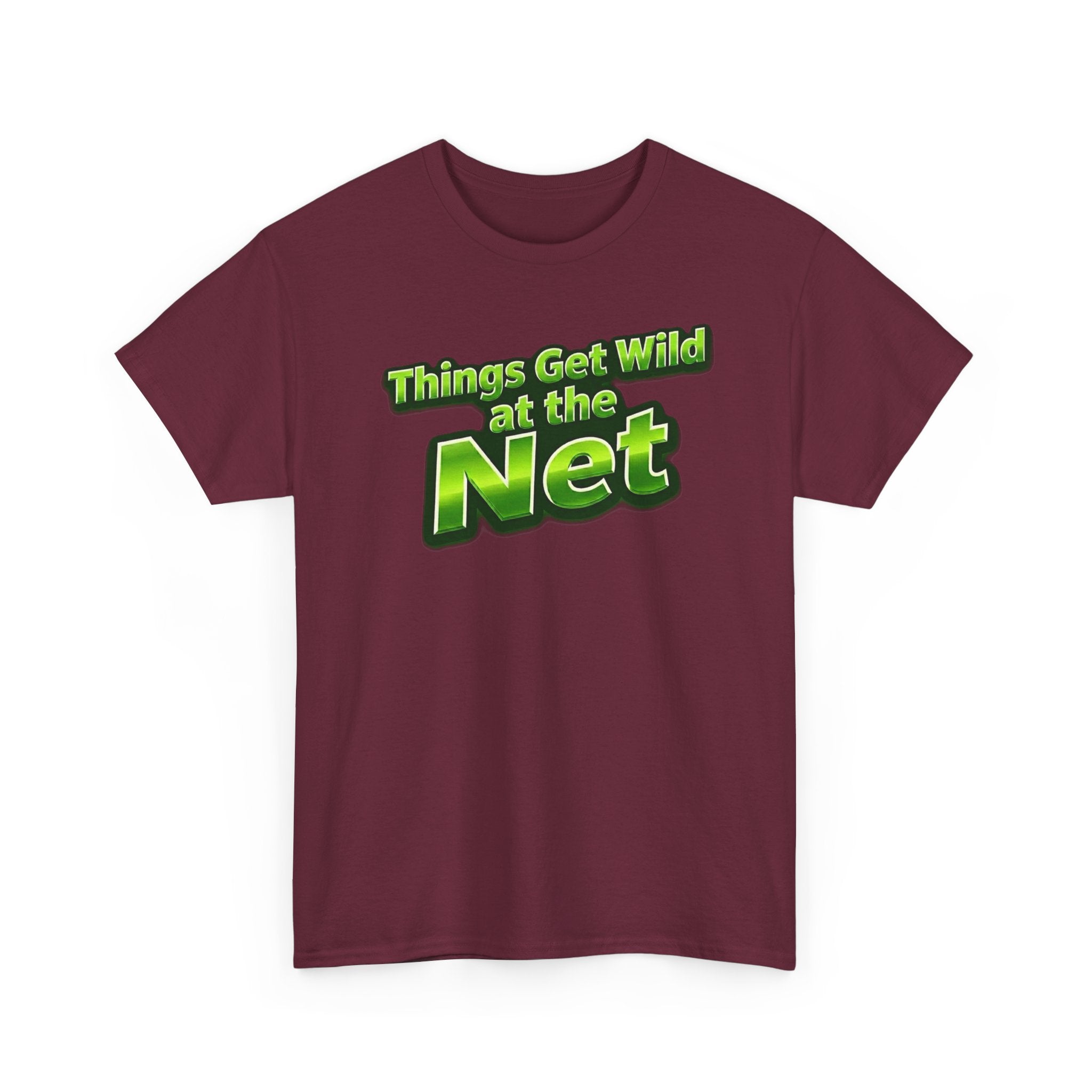 "Things Get Wild at the Net" Pickleball T-Shirt — 100% Cotton T-Shirt Unisex