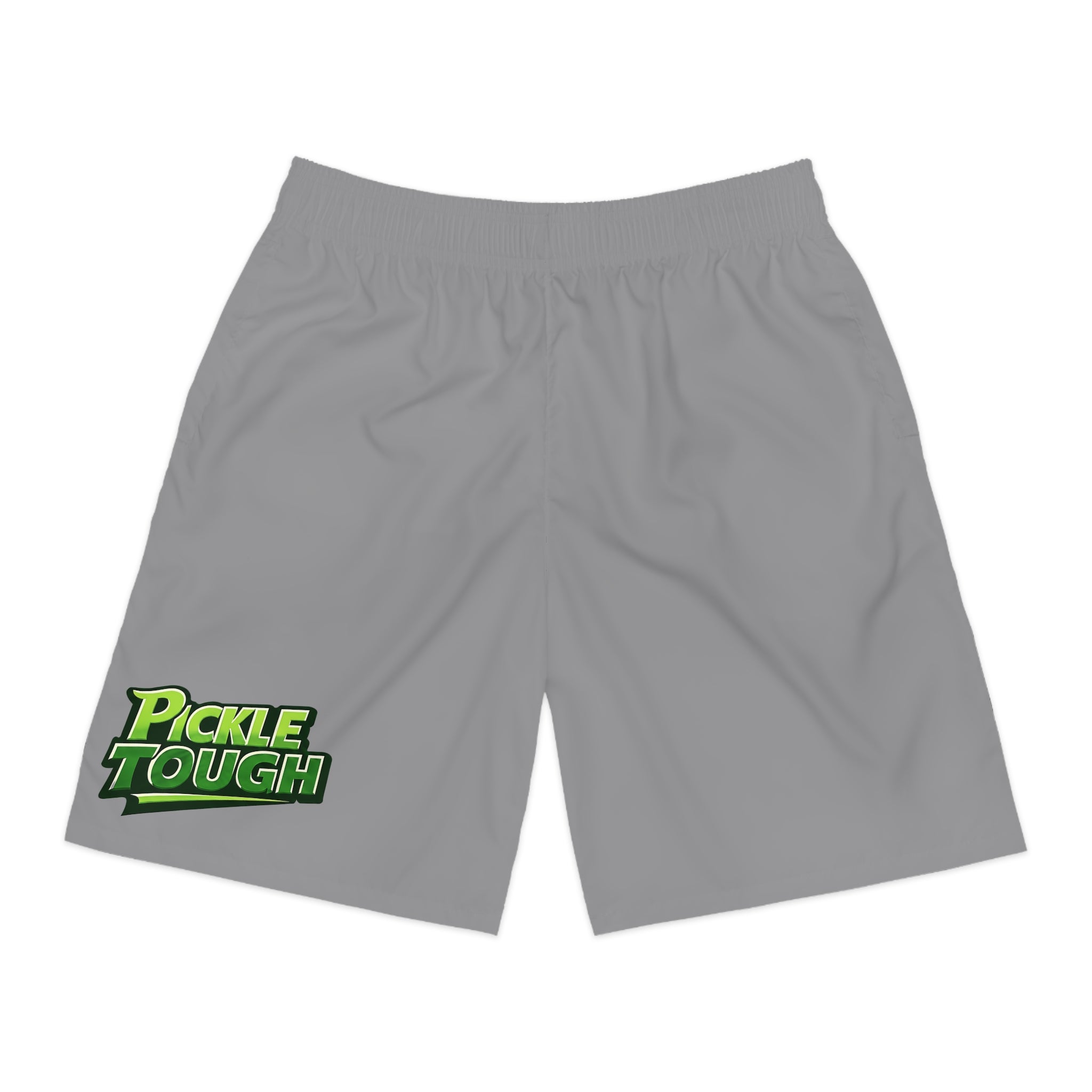 Pickle Tough Logo Men's Athletic Shorts — Athletic Grey Shorts
