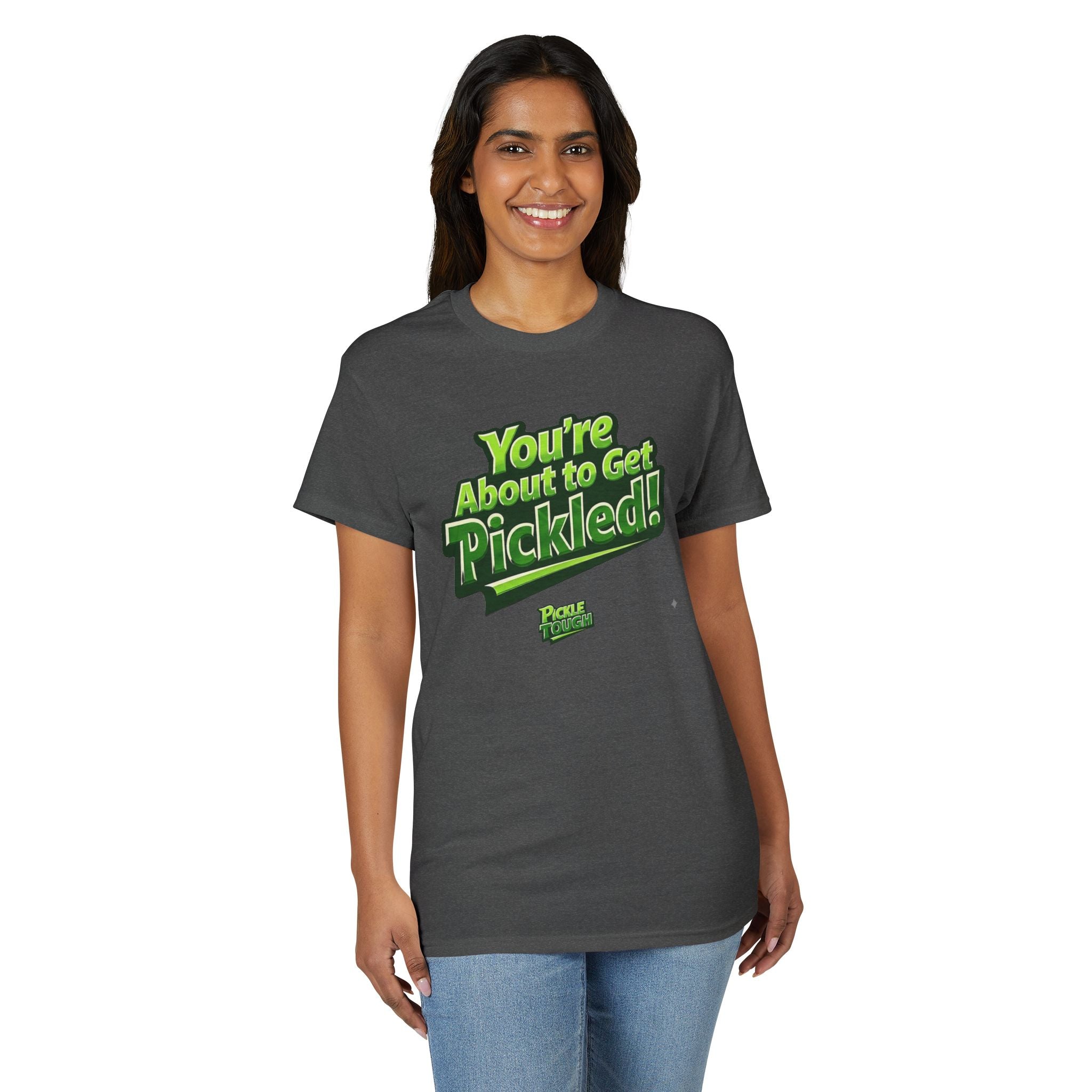 "You're About to Get Pickled!" Pickleball T-Shirt- Unisex DryBlend® T-Shirt