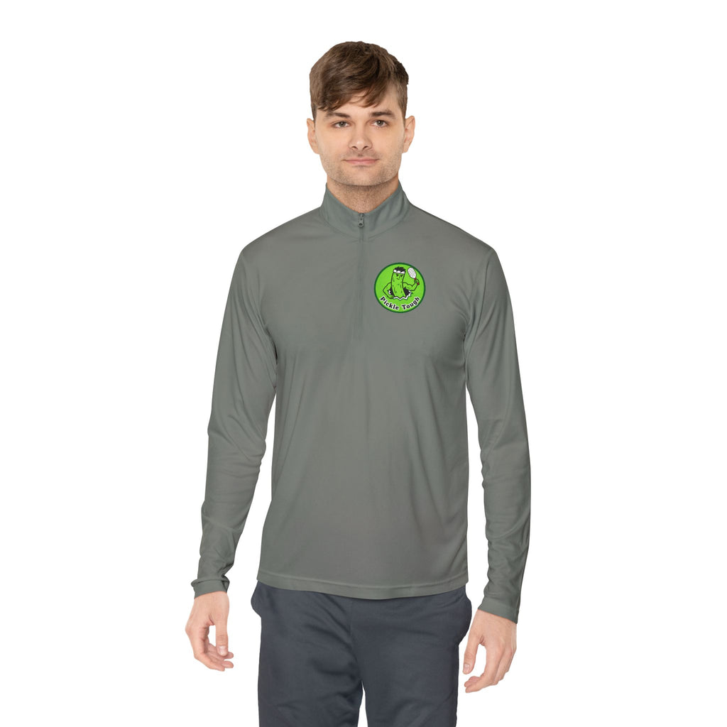 Pickle Man Retro Logo Quarter-Zip Pullover | Quarter-Zip Long Sleave Shirt Unisex