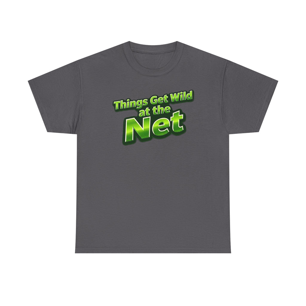 "Things Get Wild at the Net" Pickleball T-Shirt — 100% Cotton T-Shirt Unisex