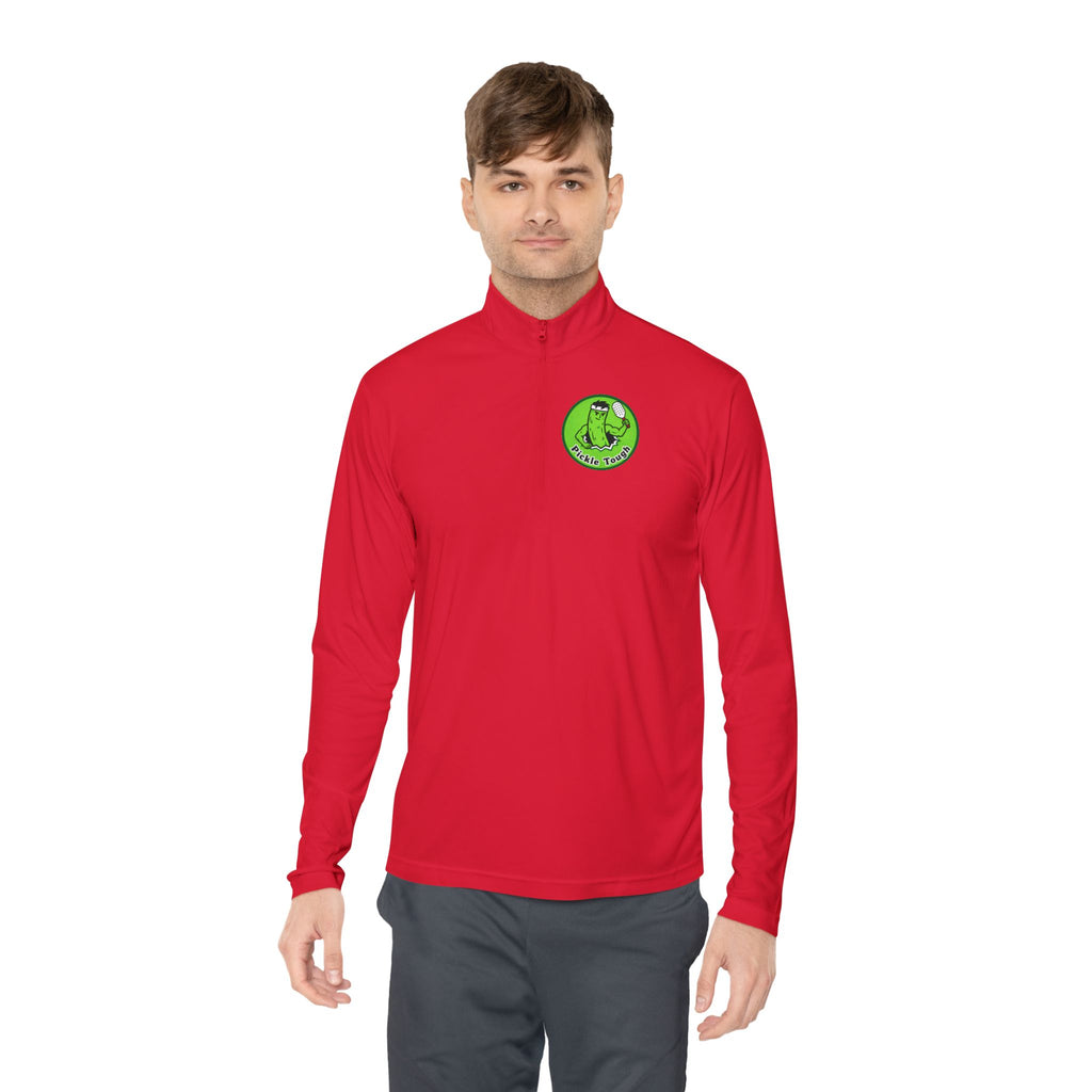 Pickle Man Retro Logo Quarter-Zip Pullover | Quarter-Zip Long Sleave Shirt Unisex
