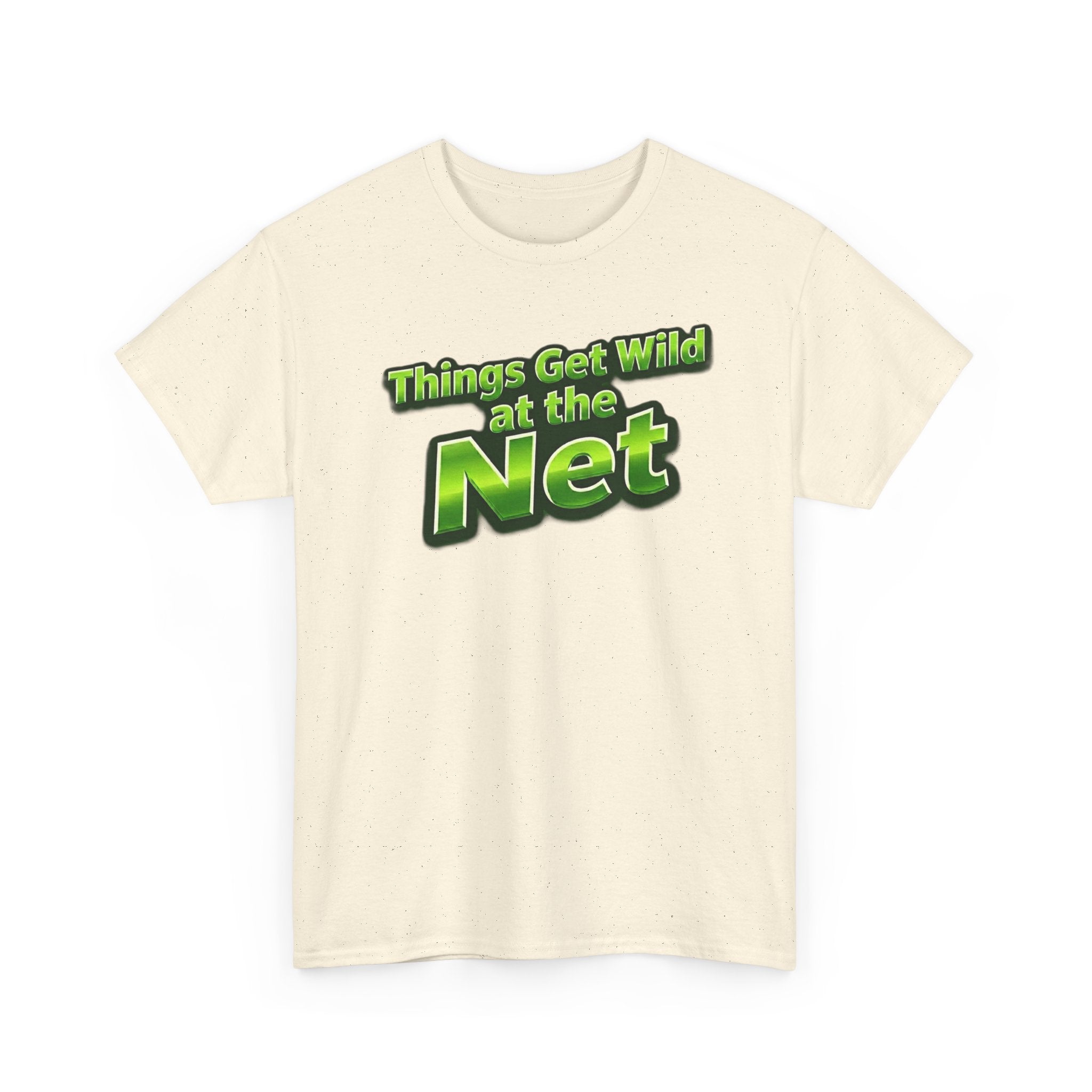 "Things Get Wild at the Net" Pickleball T-Shirt — 100% Cotton T-Shirt Unisex