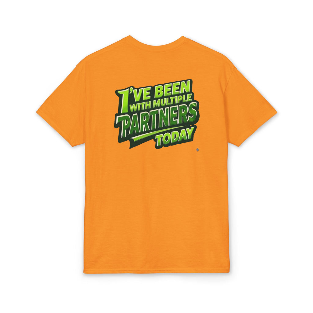 “I’ve Been With Multiple Partners Today” Pickleball T-Shirt — Unisex DryBlend® T-Shirt Two Sided