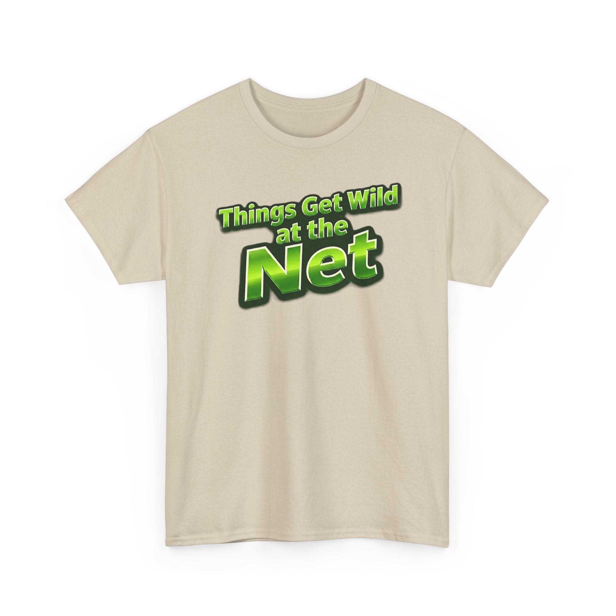 "Things Get Wild at the Net" Pickleball T-Shirt — 100% Cotton T-Shirt Unisex