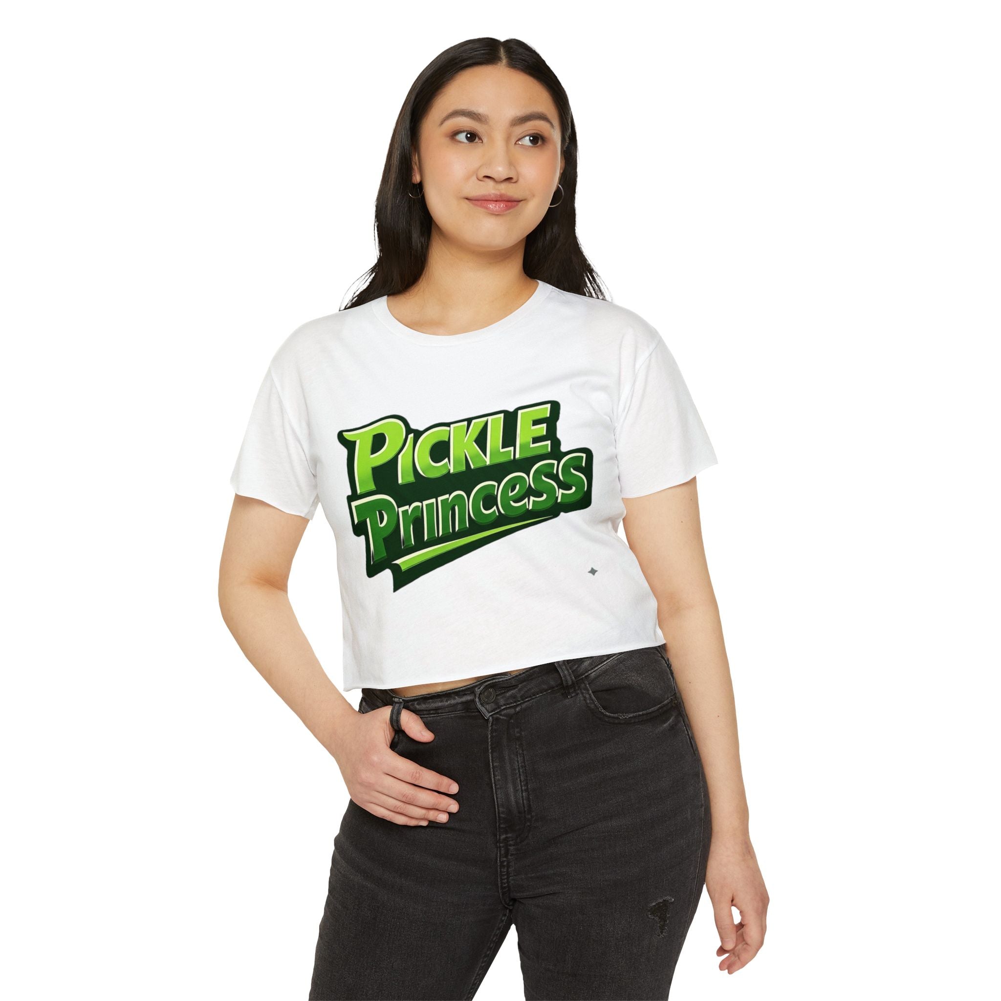 Pickle Princess Crop Top — Women's Festival Graphic Tee