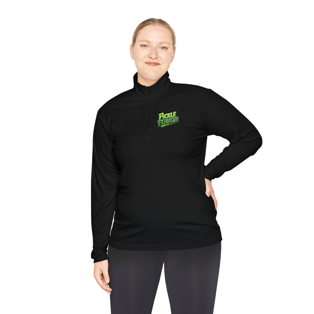 Pickle Tough Logo Quarter-Zip Pullover | Quarter-Zip Long Sleave Shirt Unisex