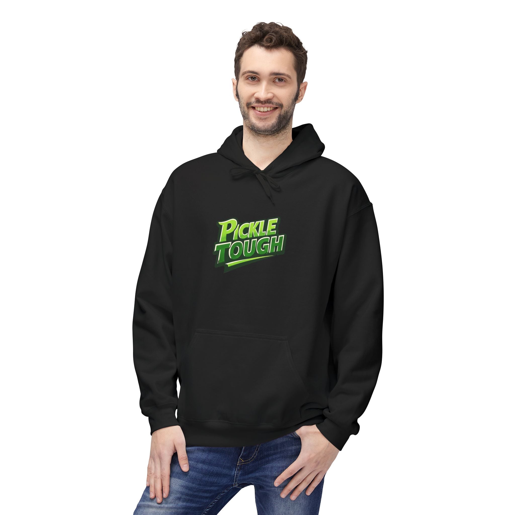 Pickle Tough Logo  Pickleball Hoodie - Hooded Sweatshirt Pullover