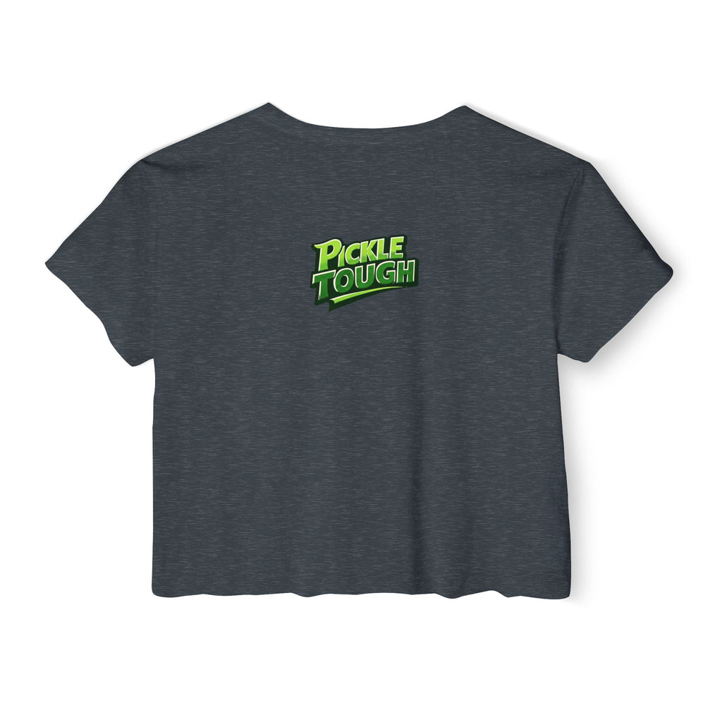 "I Look Good Beating You" Pickleball Two Sided Crop Top
