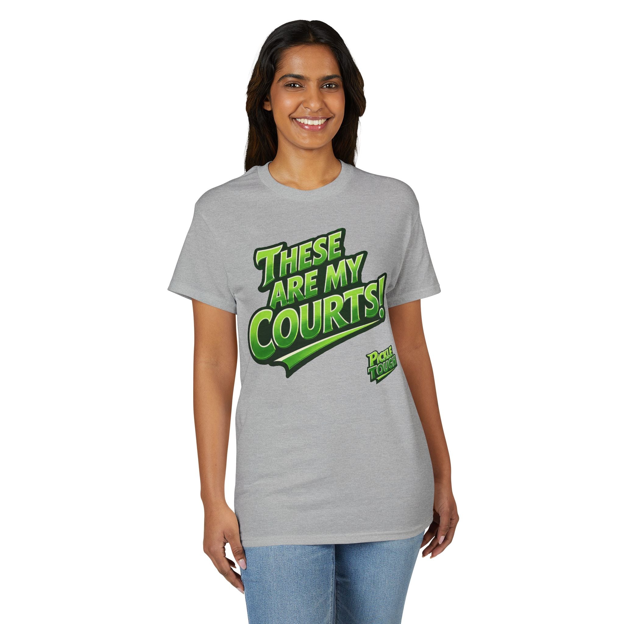 "These Are My Courts!" Pickleball T-Shirt — Unisex DryBlend® T-Shirt