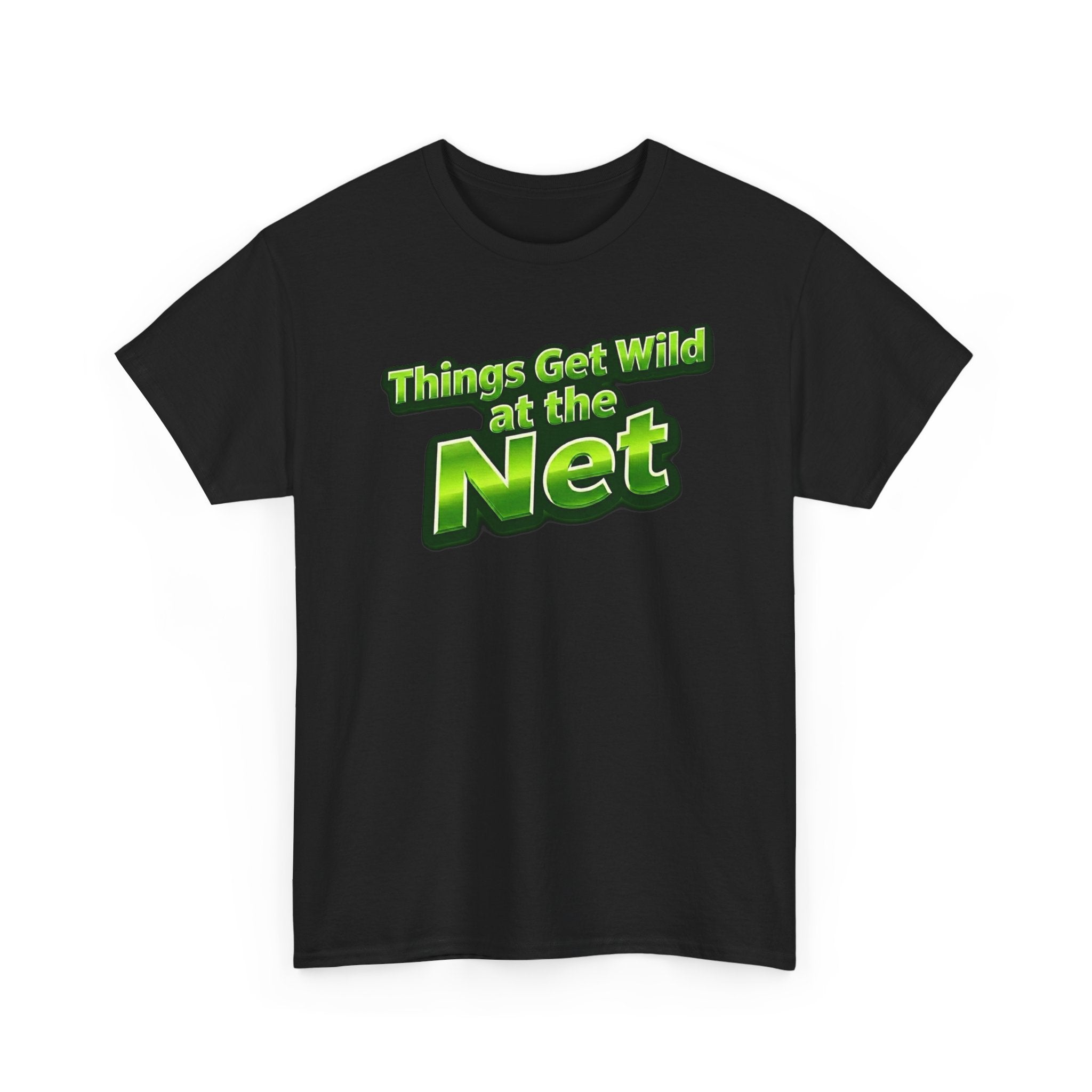 "Things Get Wild at the Net" Pickleball T-Shirt — 100% Cotton T-Shirt Unisex