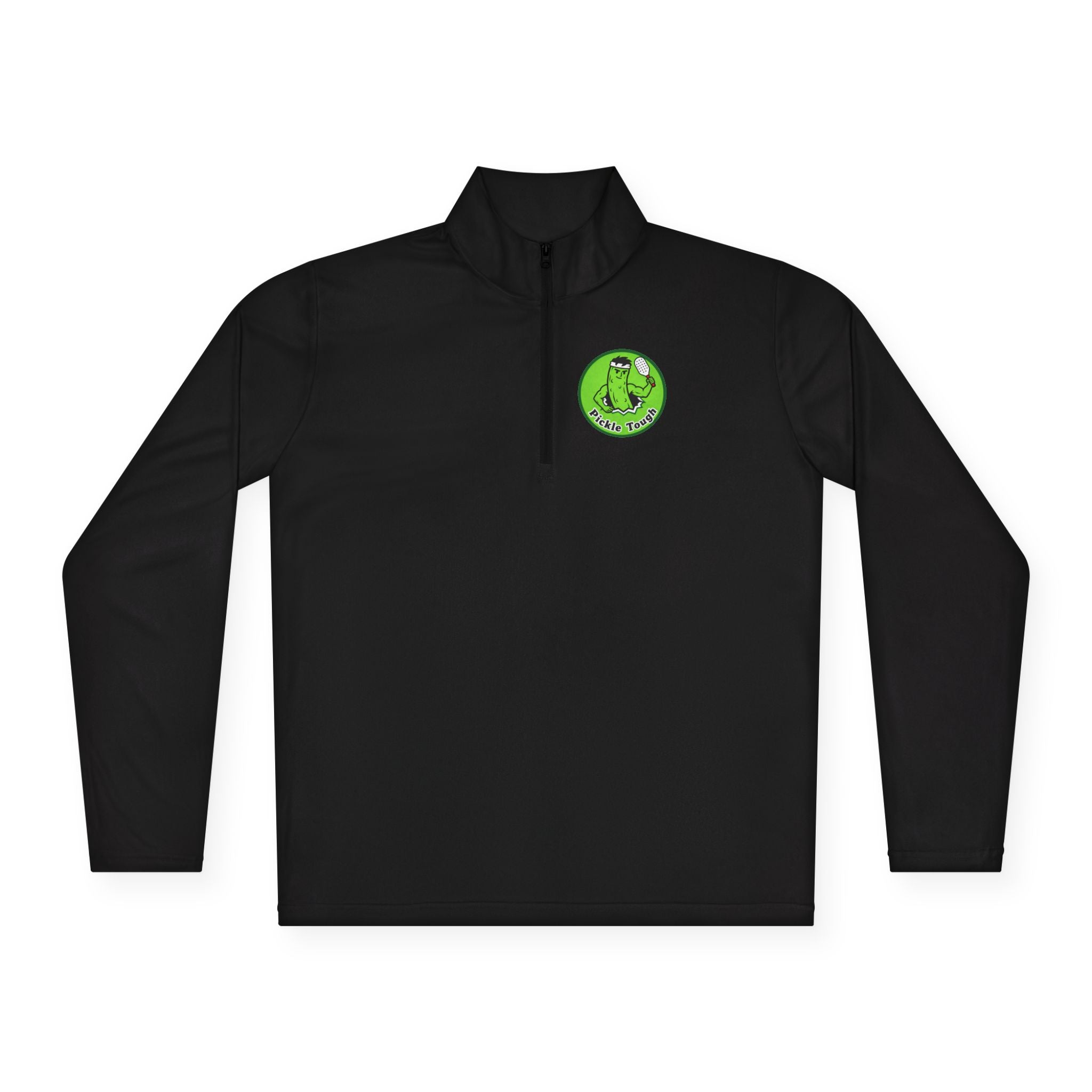 Pickle Man Retro Logo Quarter-Zip Pullover | Quarter-Zip Long Sleave Shirt Unisex