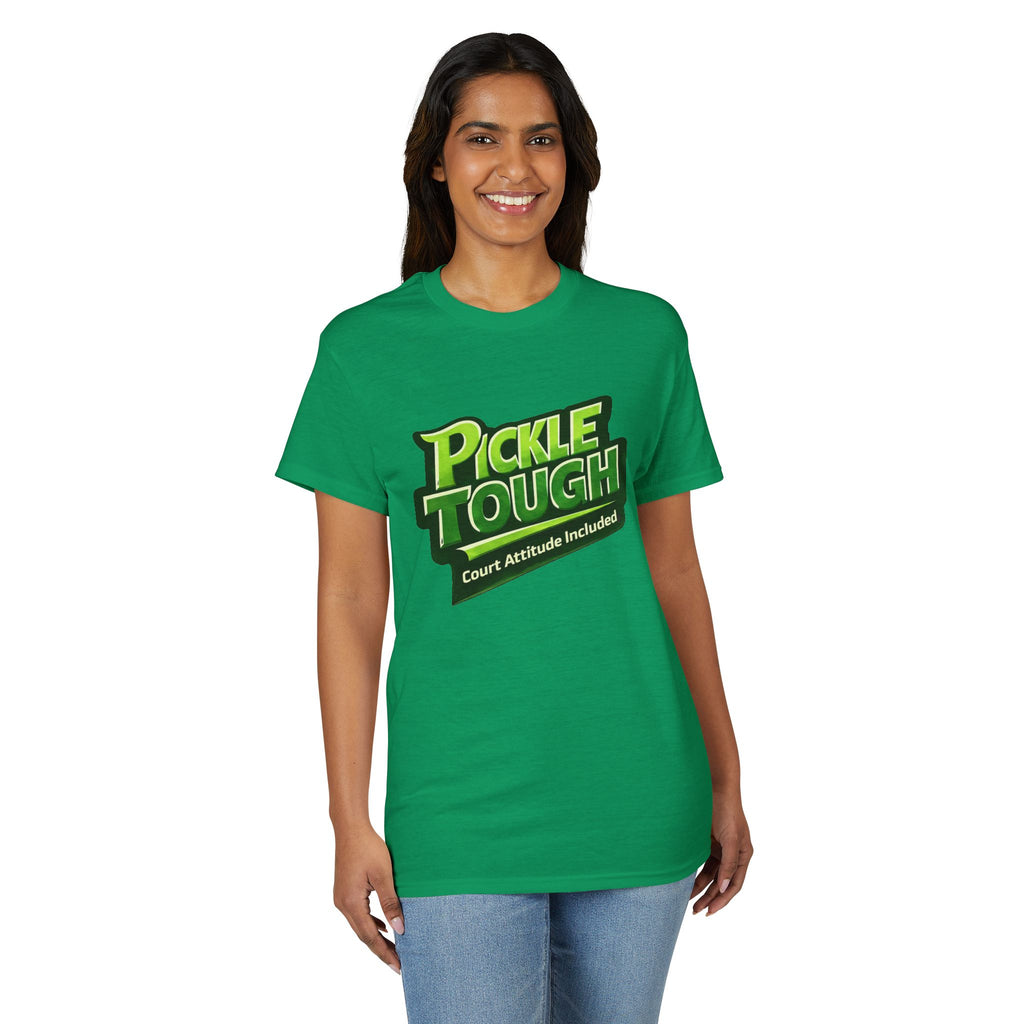 “Pickle Tough: Court Attitude Included” Pickleball T-Shirt- Unisex DryBlend® T-Shirt