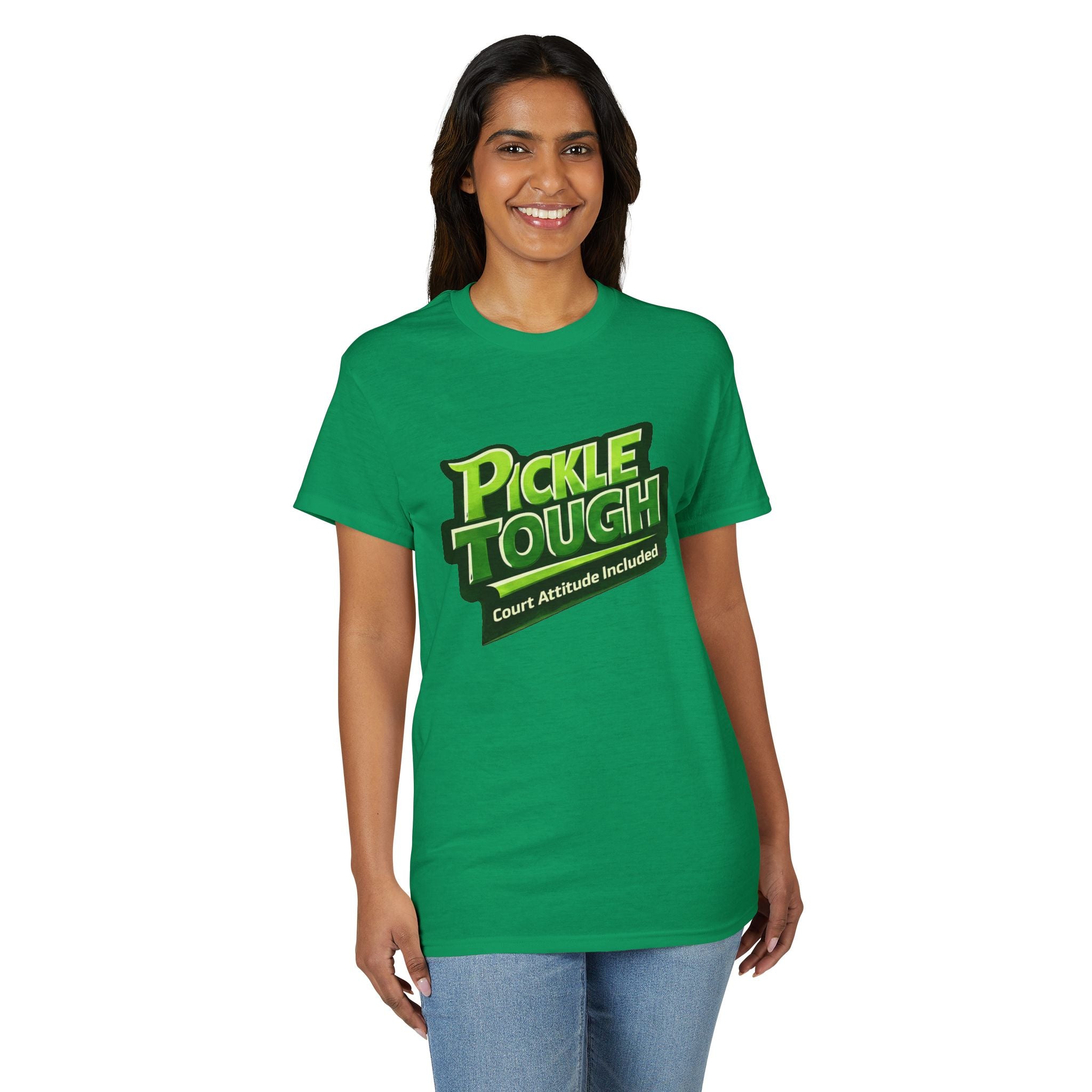 “Pickle Tough: Court Attitude Included” Pickleball T-Shirt- Unisex DryBlend® T-Shirt