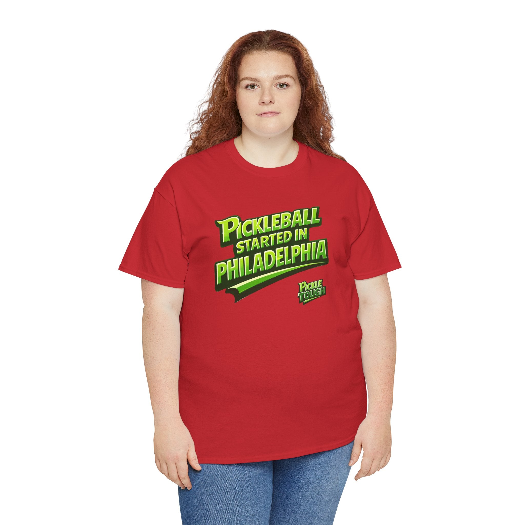 "Pickleball Started In Philadelphia" Pickleball T-Shirt — T-Shirts - 100% Cotton