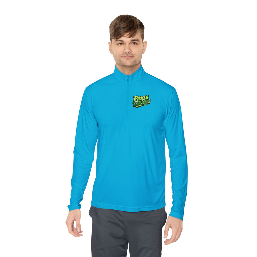 Pickle Tough Logo Quarter-Zip Pullover | Quarter-Zip Long Sleave Shirt Unisex