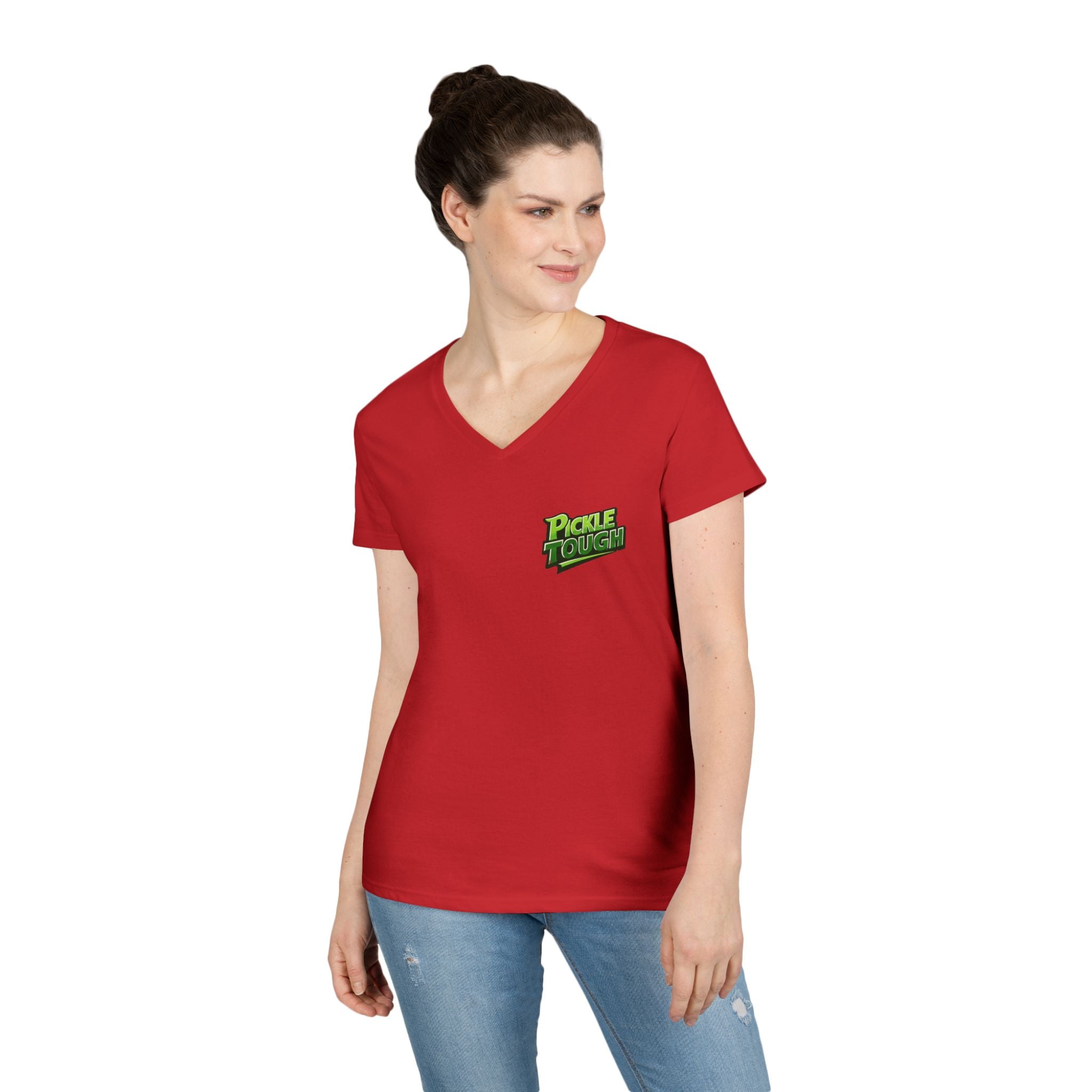 Pickle Tough Logo T-Shirt —  Ladies' V-Neck