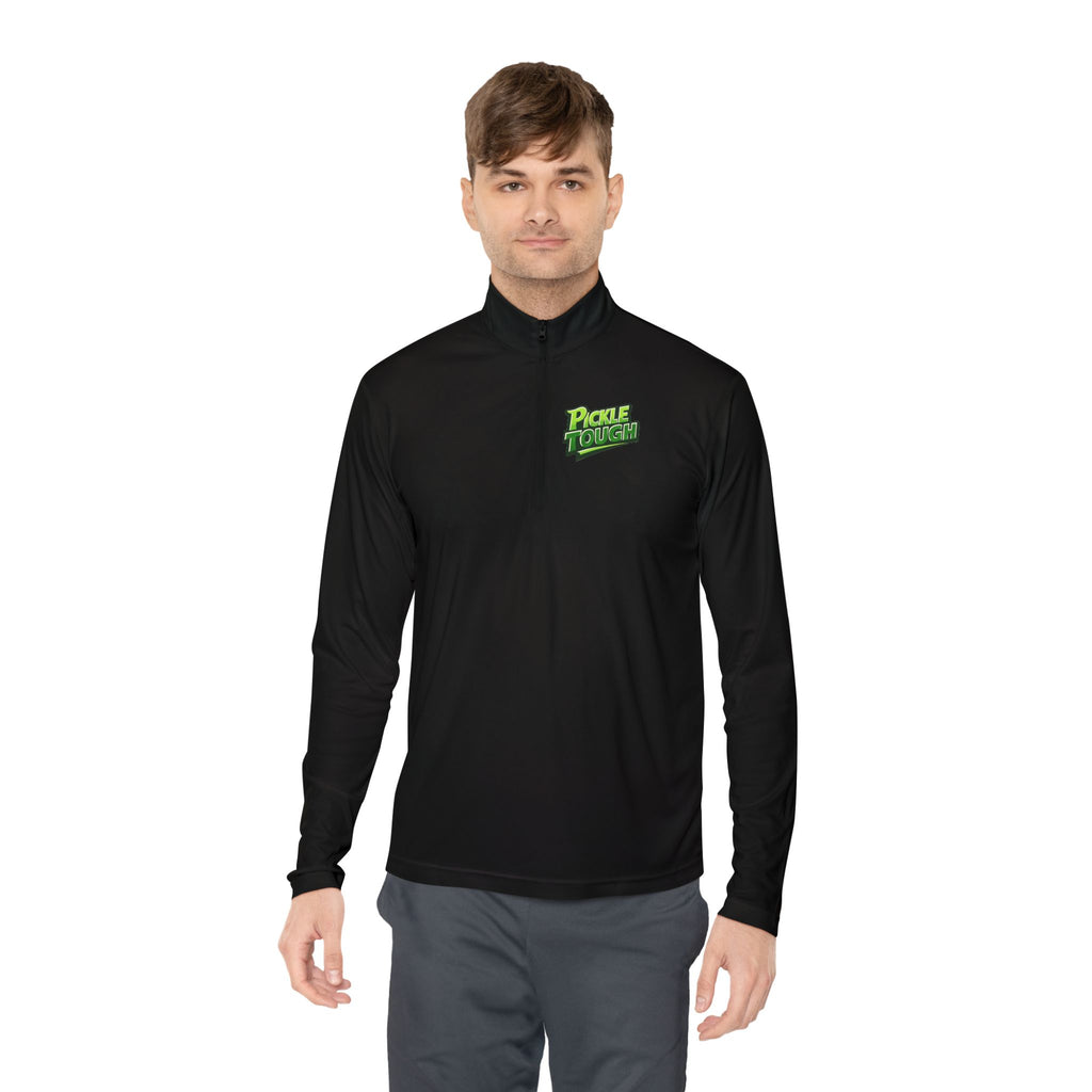 Pickle Tough Logo Quarter-Zip Pullover | Quarter-Zip Long Sleave Shirt Unisex