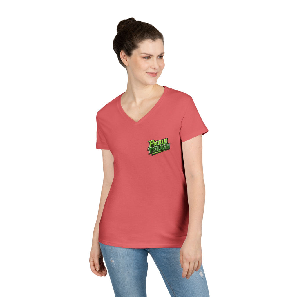 Pickle Tough Logo T-Shirt —  Ladies' V-Neck