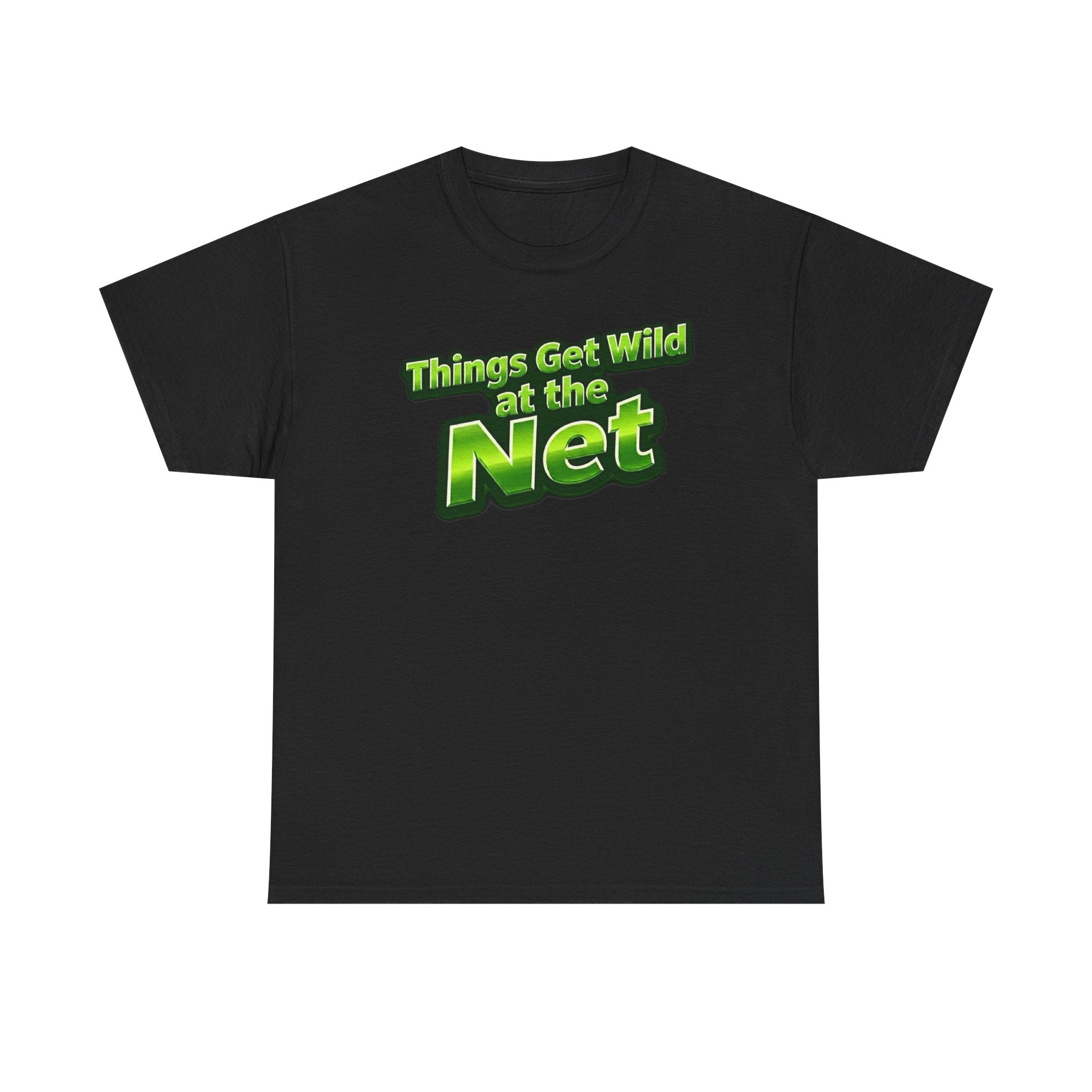 "Things Get Wild at the Net" Pickleball T-Shirt — 100% Cotton T-Shirt Unisex