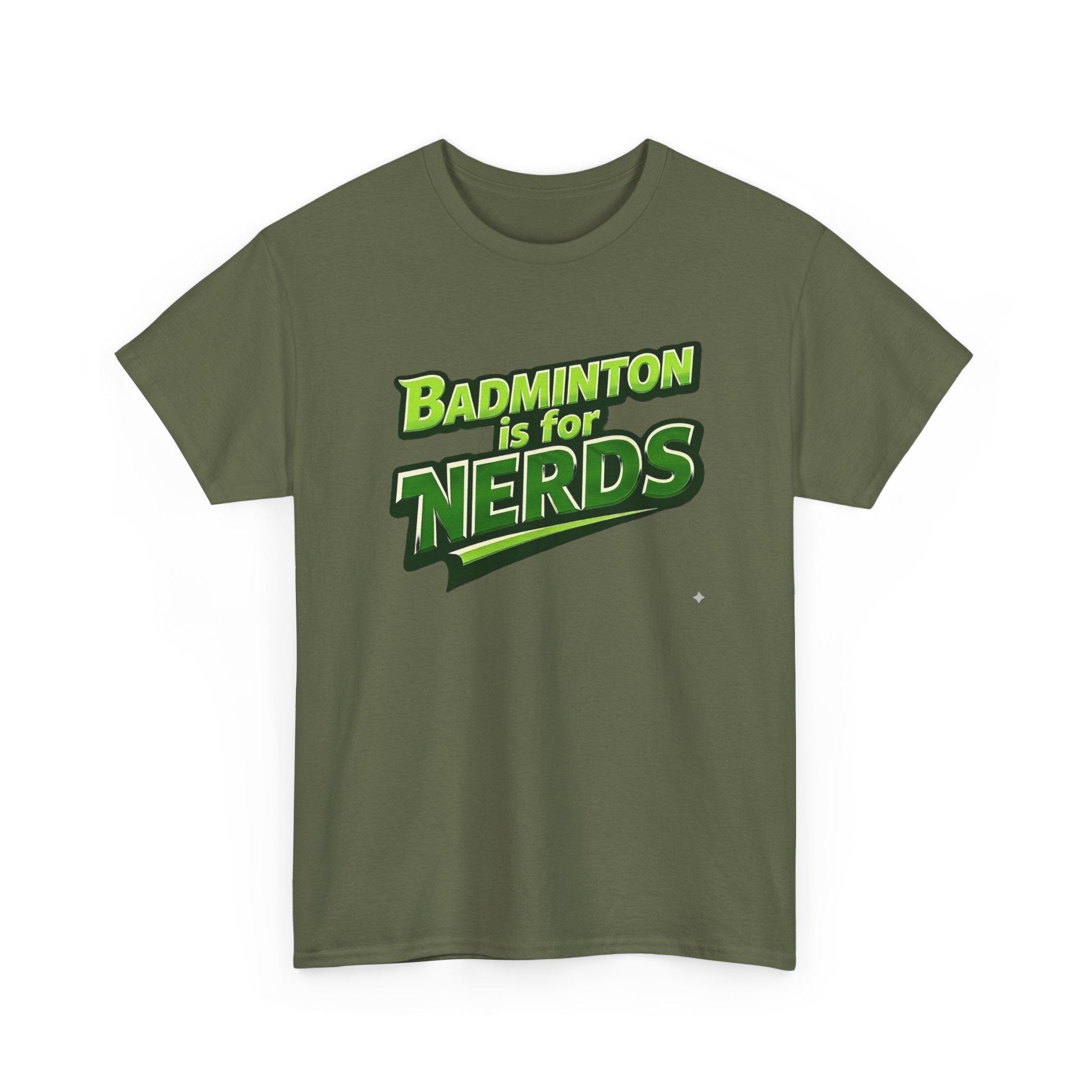 "Badminton is for Nerds" Pickleball T-Shirt — 100% Cotton Two Sided T-Shirt Unisex
