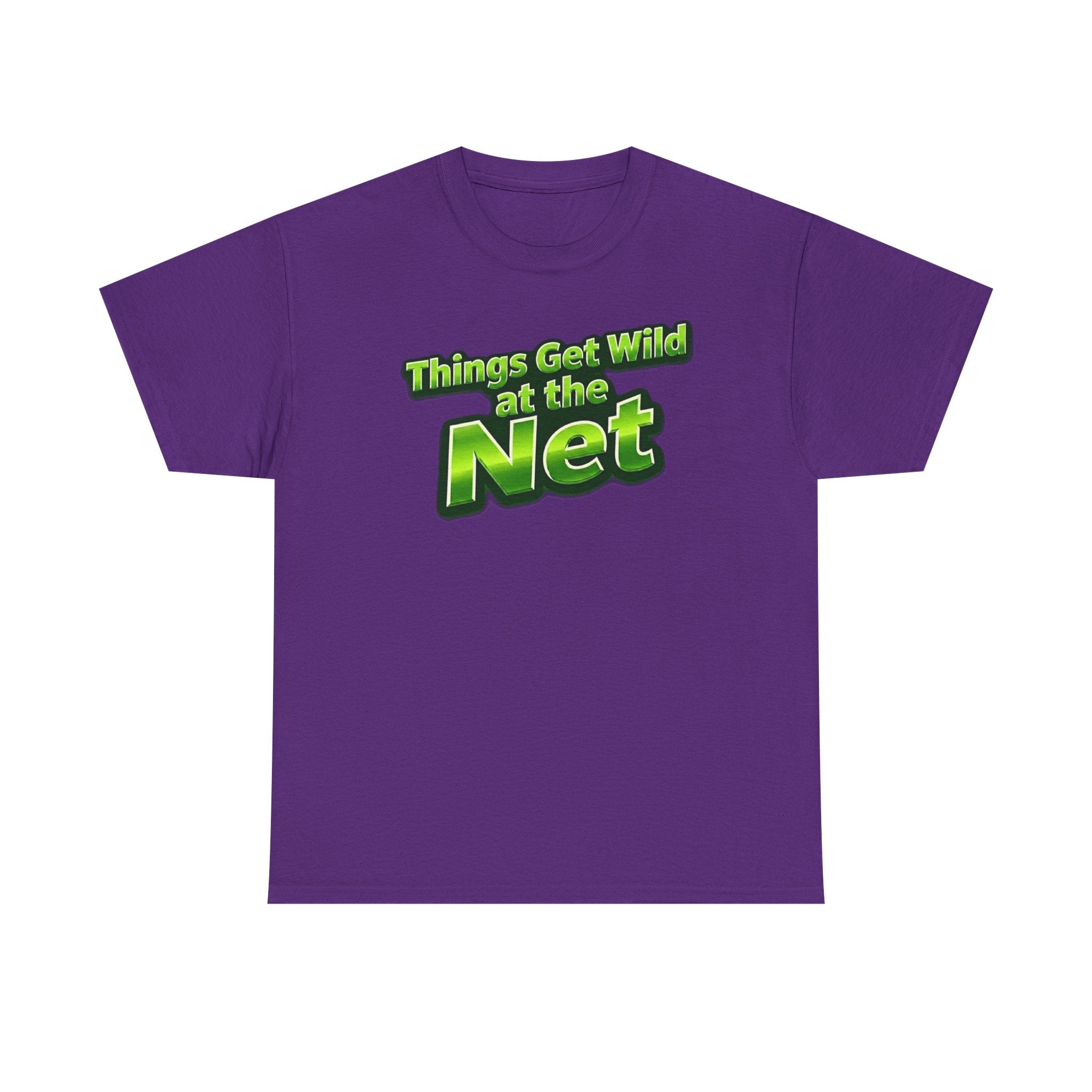 "Things Get Wild at the Net" Pickleball T-Shirt — 100% Cotton T-Shirt Unisex