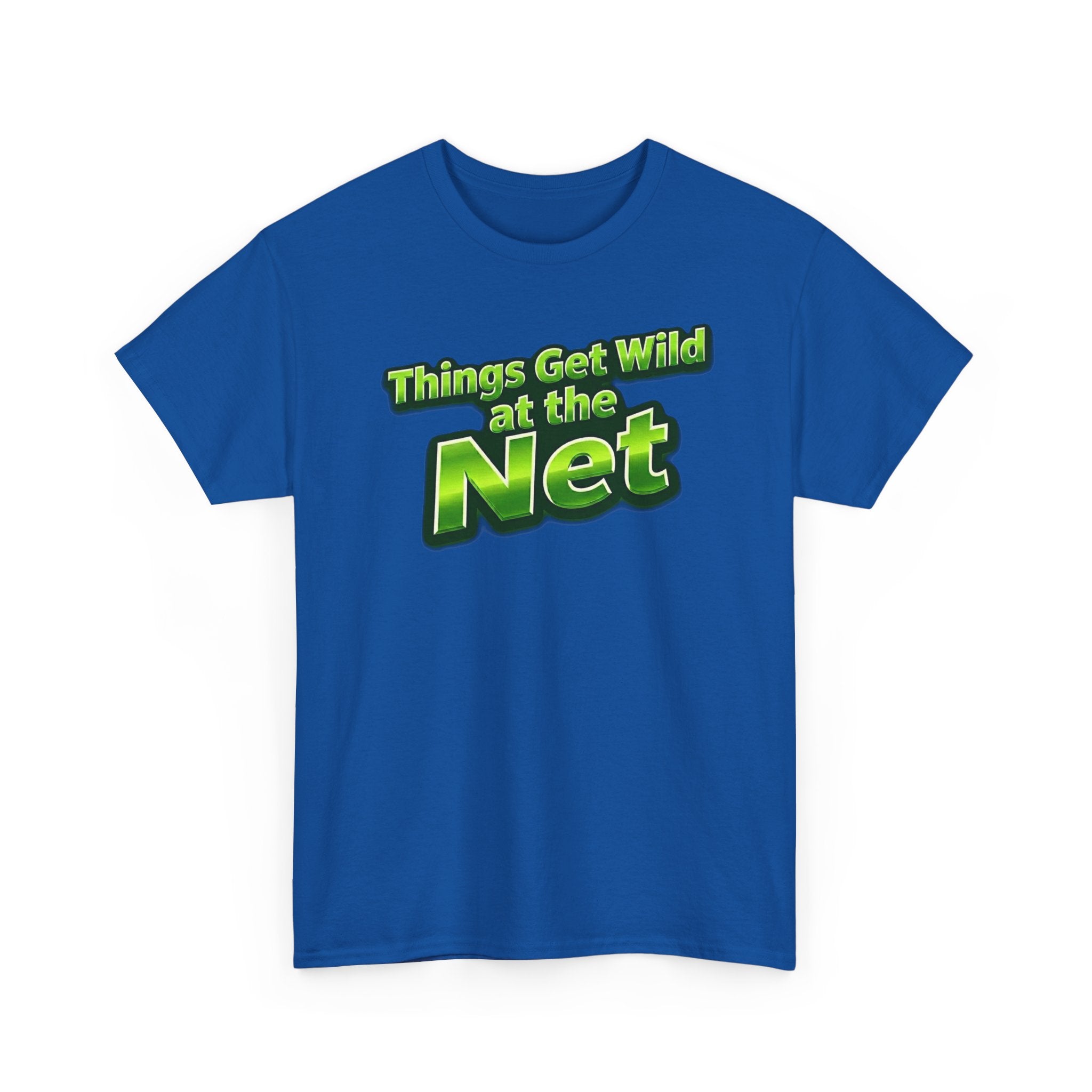 "Things Get Wild at the Net" Pickleball T-Shirt — 100% Cotton T-Shirt Unisex