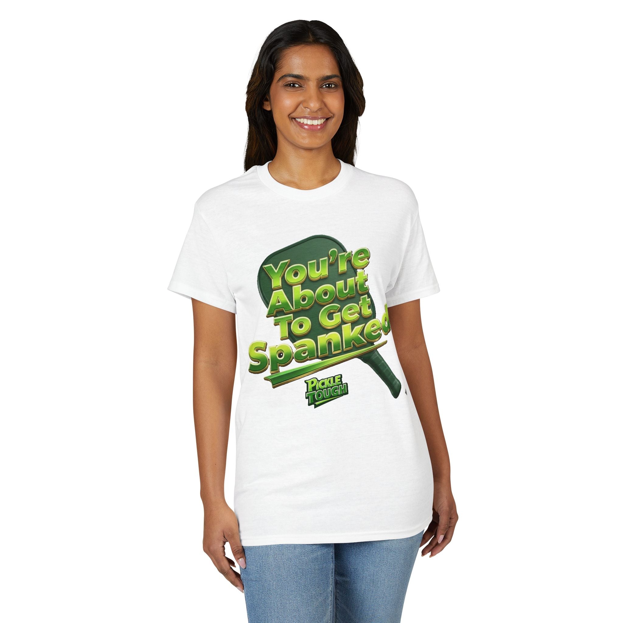 "You're About To Get Spanked" Pickleball T-Shirt — Unisex DryBlend® T-Shirt