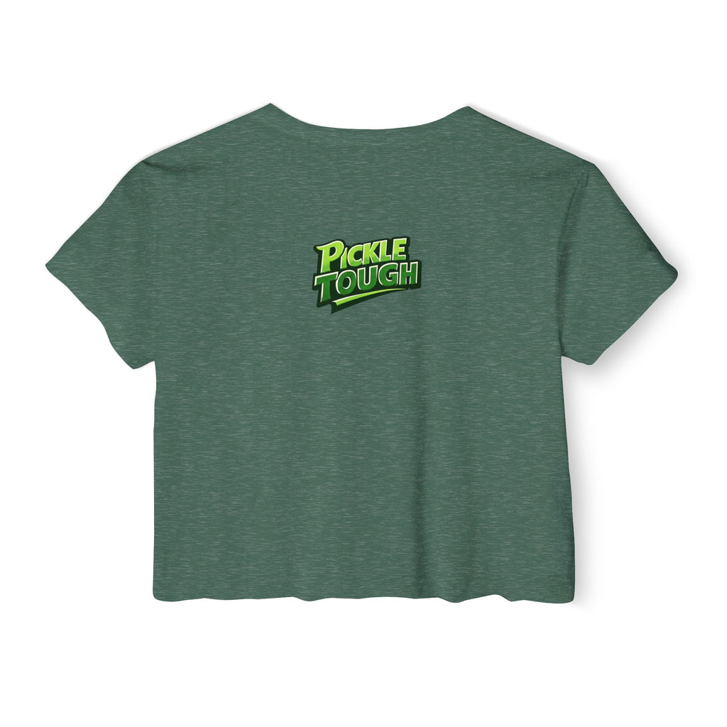 "I Look Good Beating You" Pickleball Two Sided Crop Top