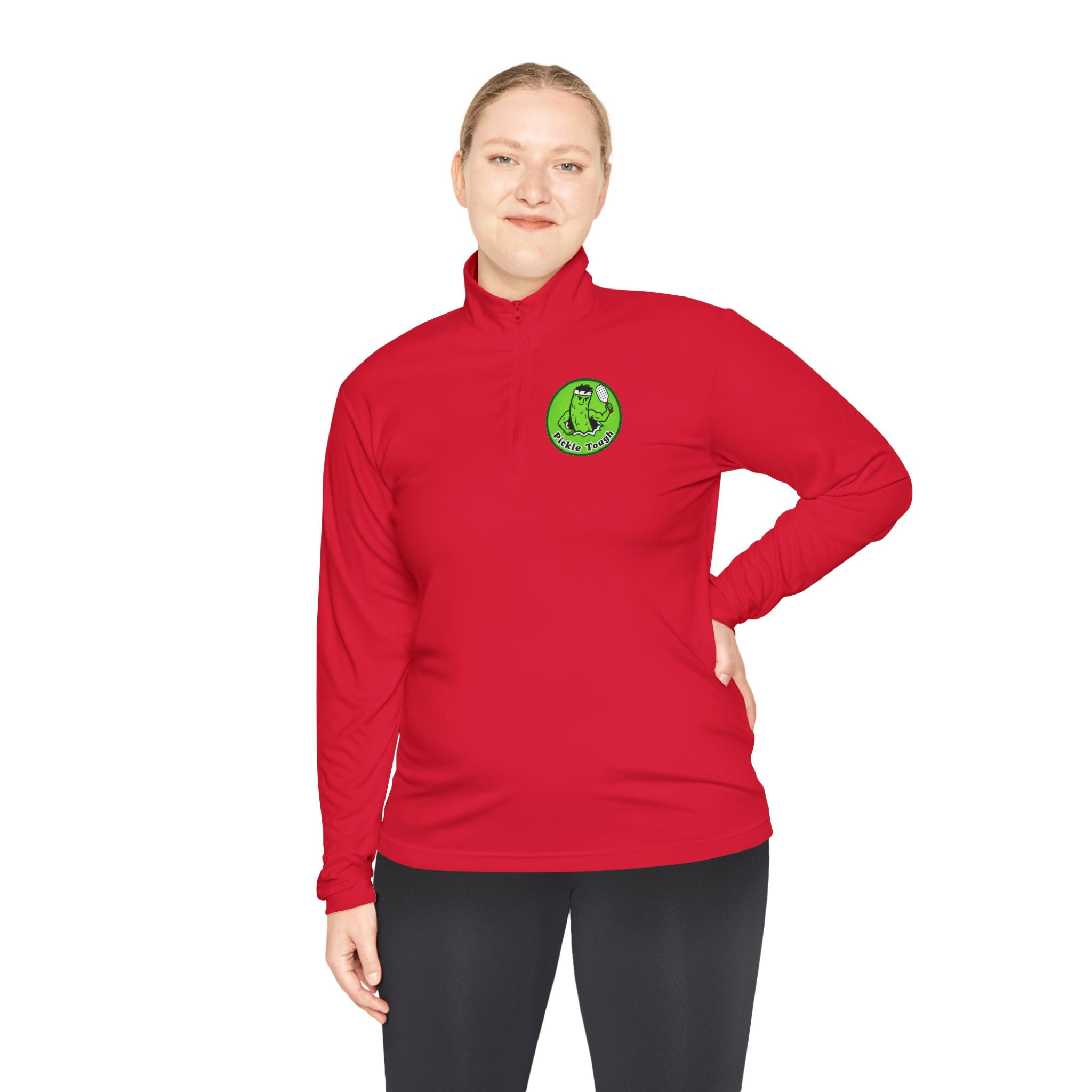 Pickle Man Retro Logo Quarter-Zip Pullover | Quarter-Zip Long Sleave Shirt Unisex