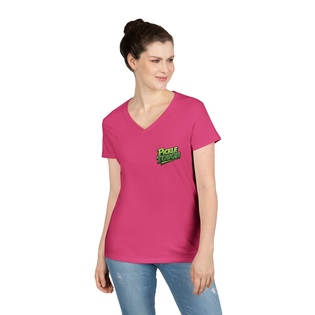 Pickle Tough Logo T-Shirt —  Ladies' V-Neck