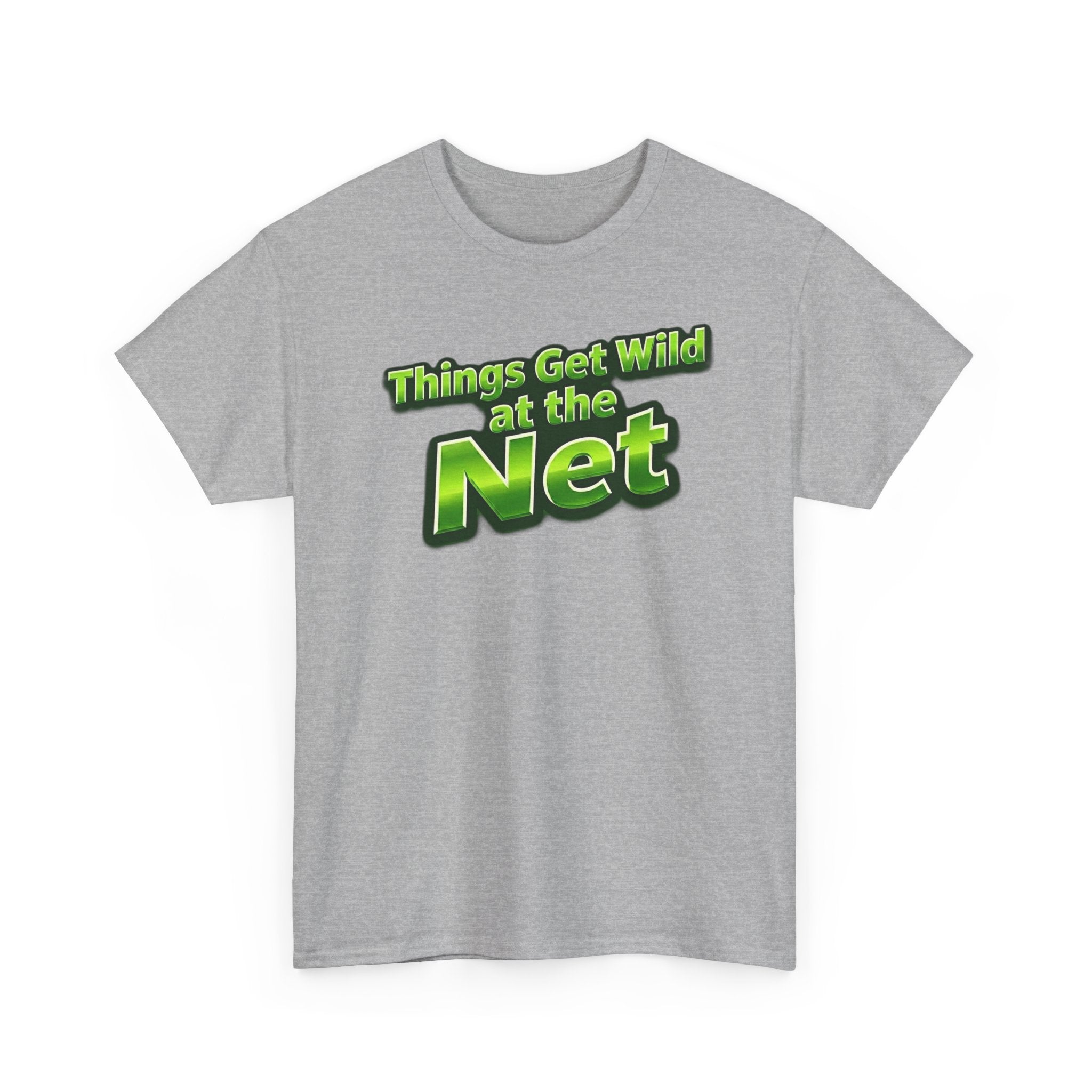 "Things Get Wild at the Net" Pickleball T-Shirt — 100% Cotton T-Shirt Unisex