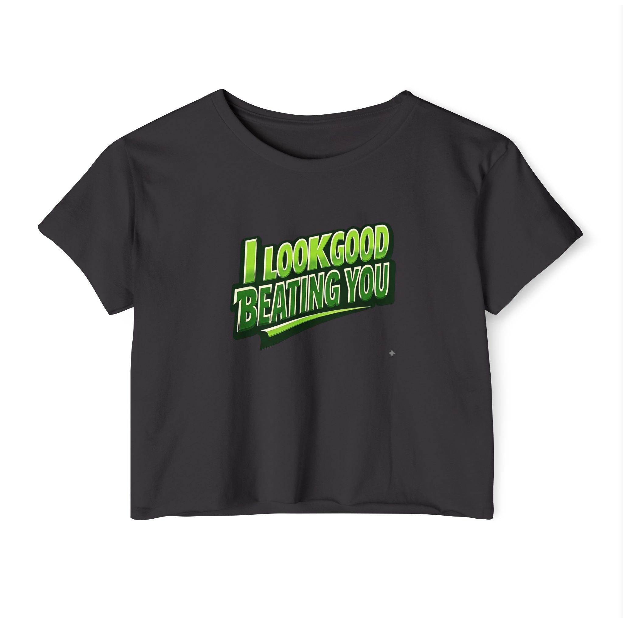 "I Look Good Beating You" Pickleball Two Sided Crop Top