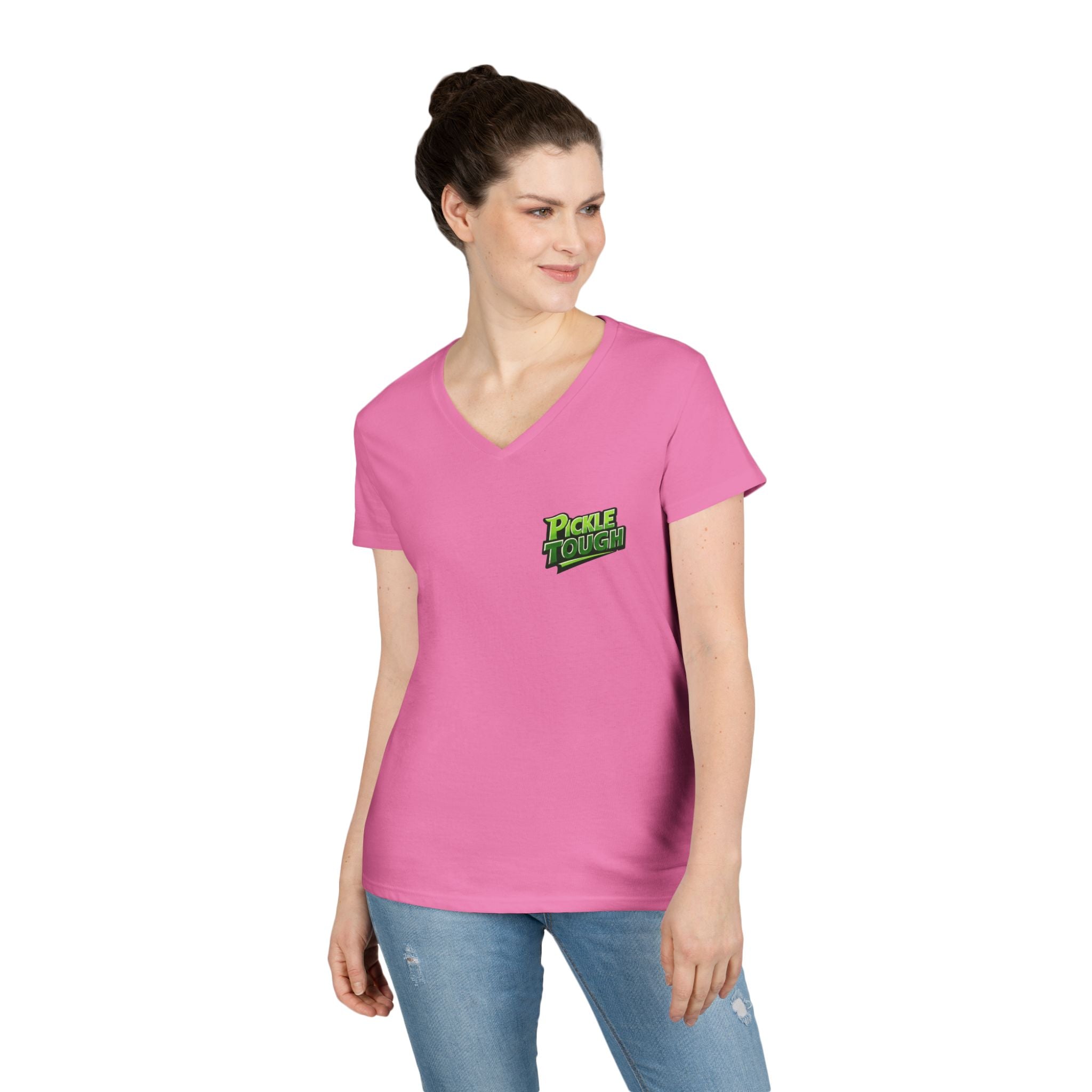 Pickle Tough Logo T-Shirt —  Ladies' V-Neck