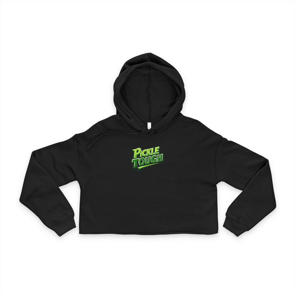 "Pickle Tough" Logo Pickleball  Hoodie- Women’s Cropped Hoodie Sweatshirt