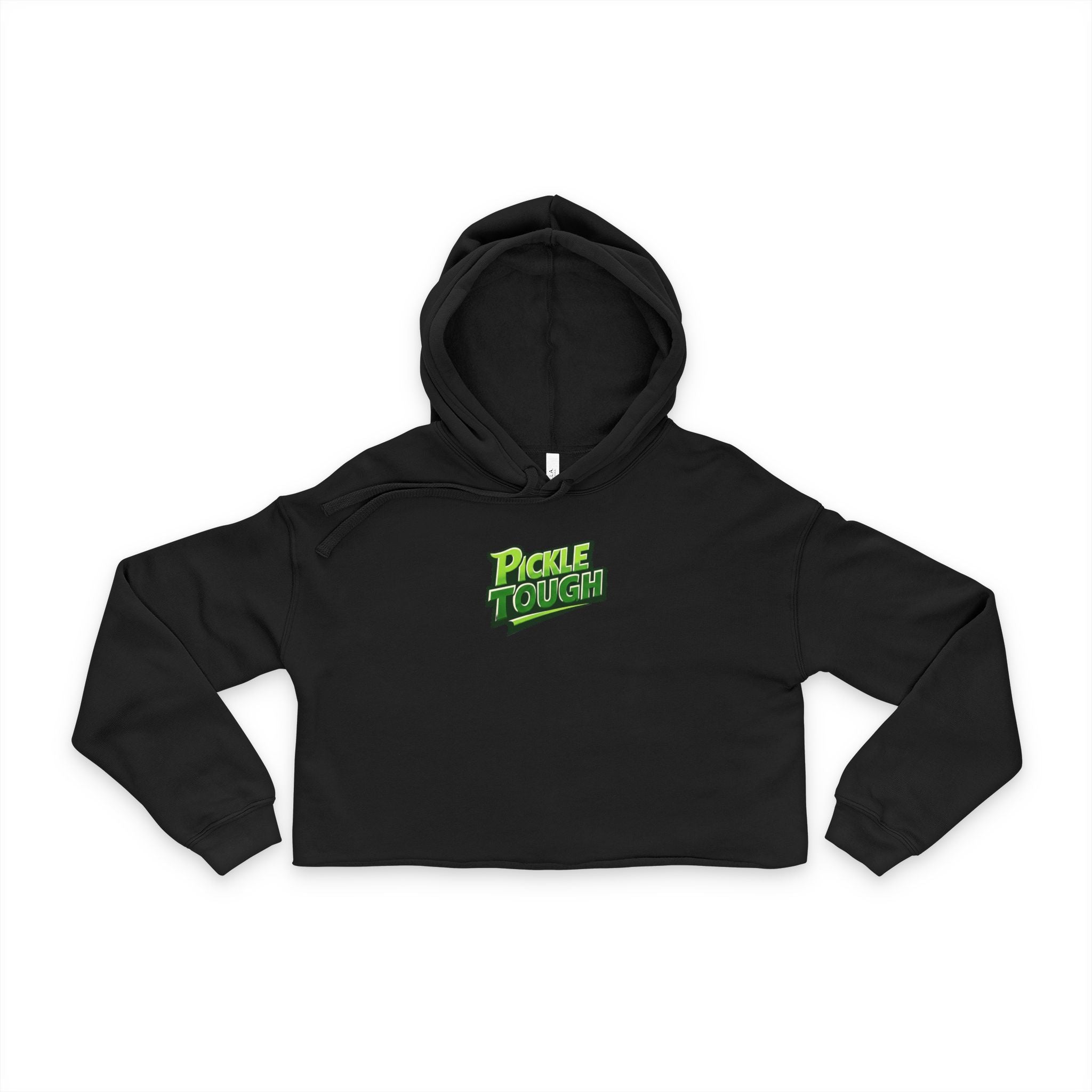 "Pickle Tough" Logo Pickleball  Hoodie- Women’s Cropped Hoodie Sweatshirt