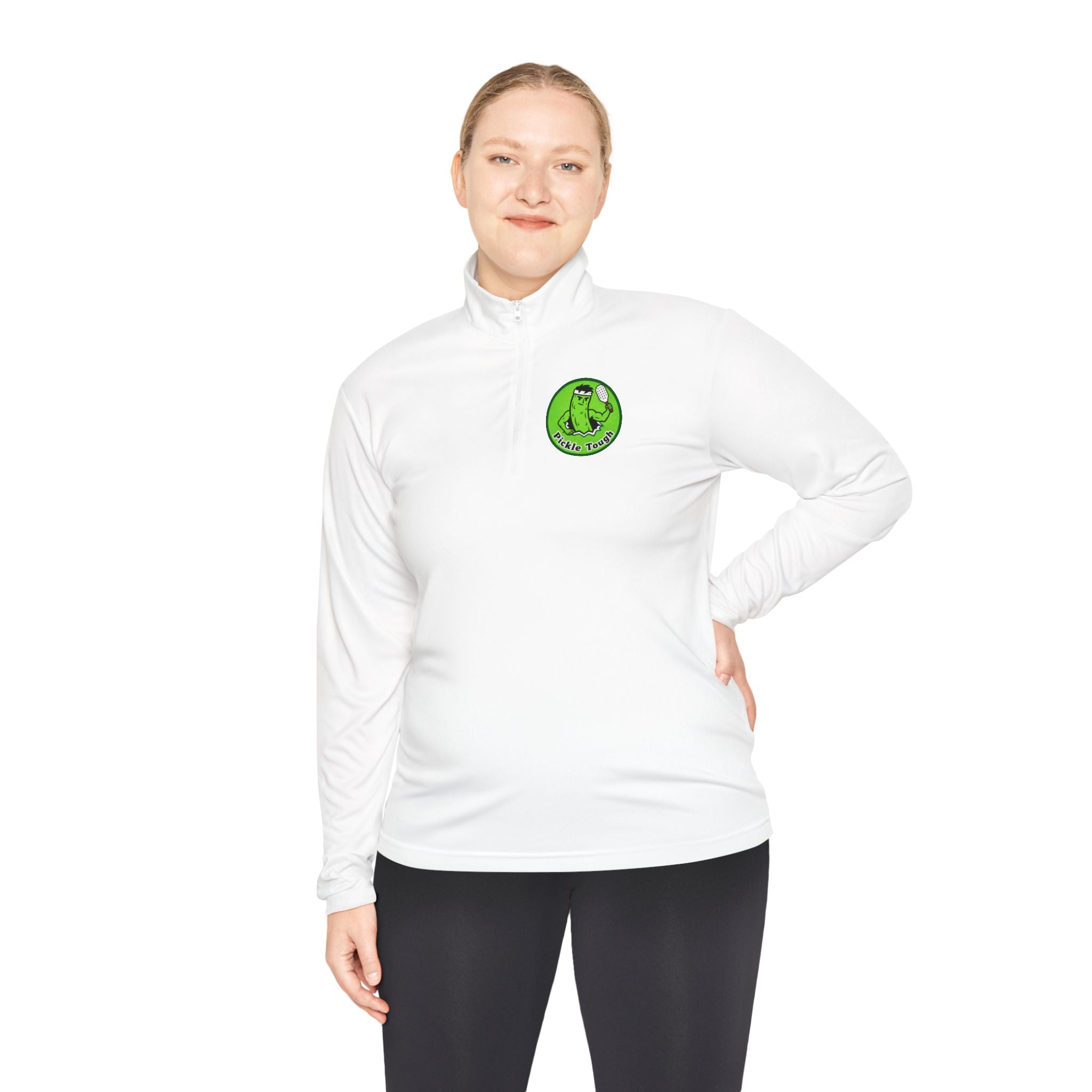 Pickle Man Retro Logo Quarter-Zip Pullover | Quarter-Zip Long Sleave Shirt Unisex
